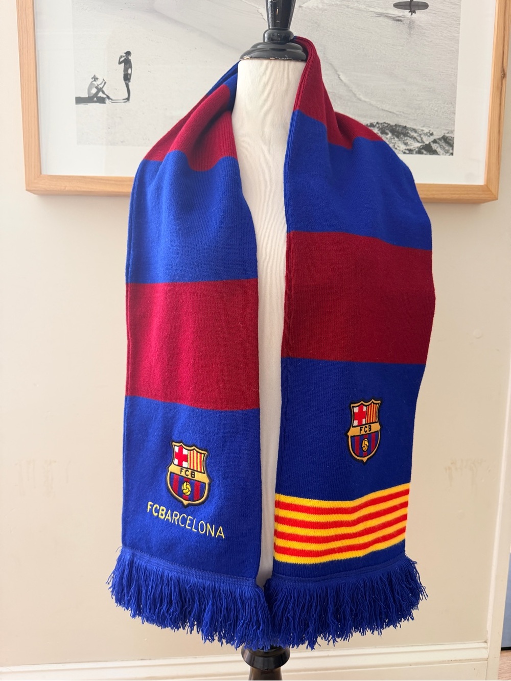 FC Barcelona Blue & Maroon Soccer Scarf